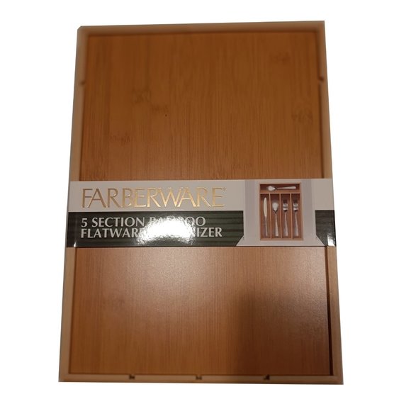 Farberware Bamboo Flatware Organizer, NWT - Picture 4 of 10